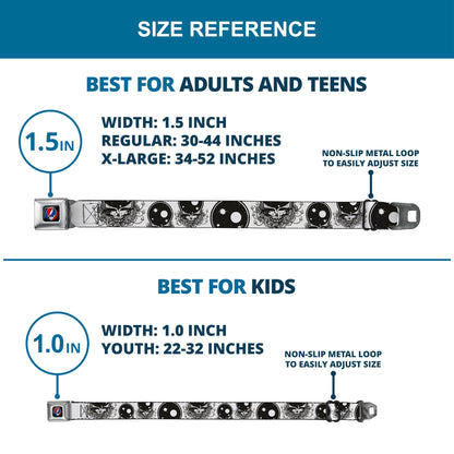 Grateful Dead Dancing Bears Steal Your Face Seatbelt Belt