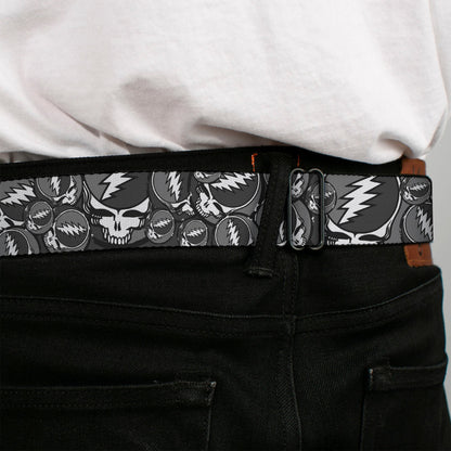 Grateful Dead Steal Your Face Grey Seatbelt Belt