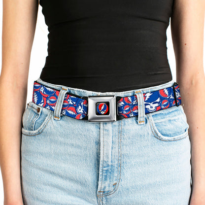 Grateful Dead Steal Your Face Stacked  Seatbelt Belt