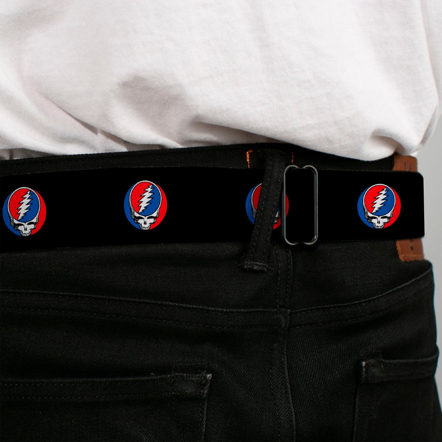 Grateful Dead Steal Your Face Black Seatbelt Belt