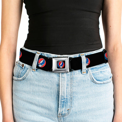 Grateful Dead Steal Your Face Black Seatbelt Belt