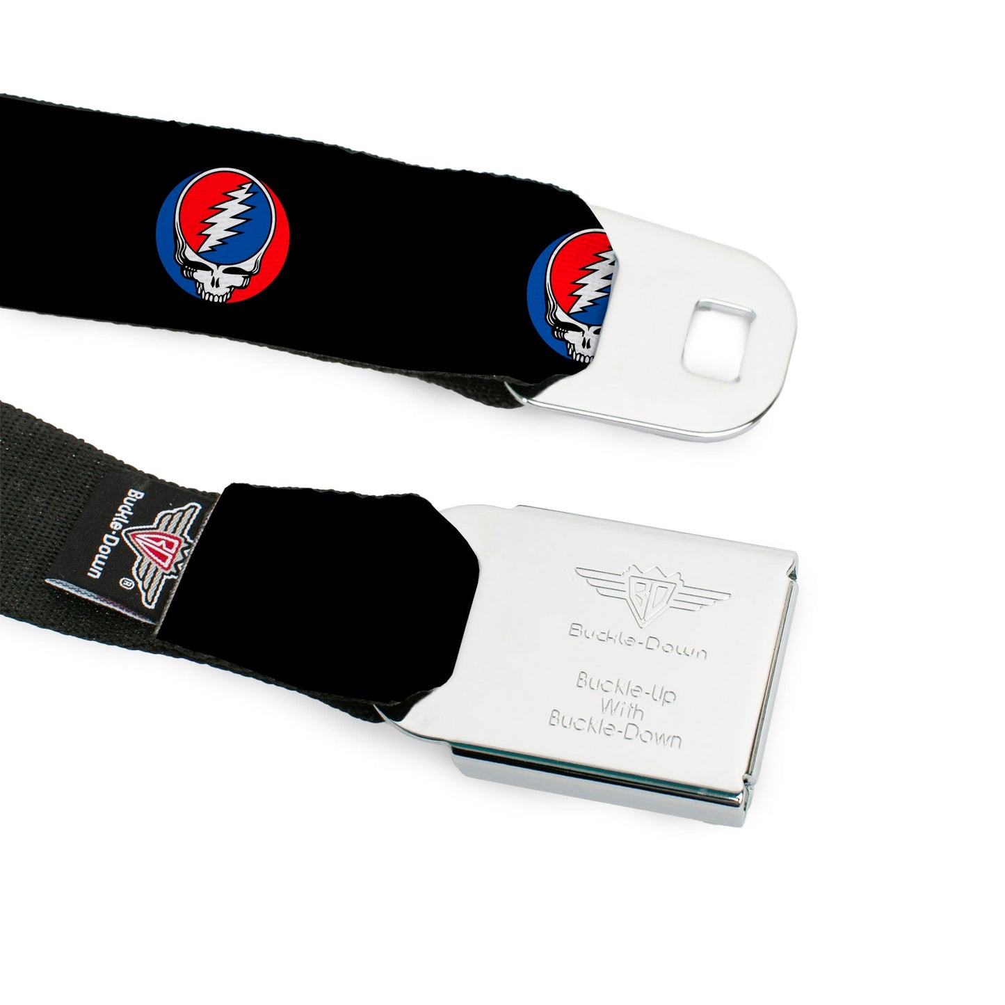 Grateful Dead Steal Your Face Black Seatbelt Belt