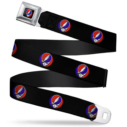 Grateful Dead Steal Your Face Black Seatbelt Belt