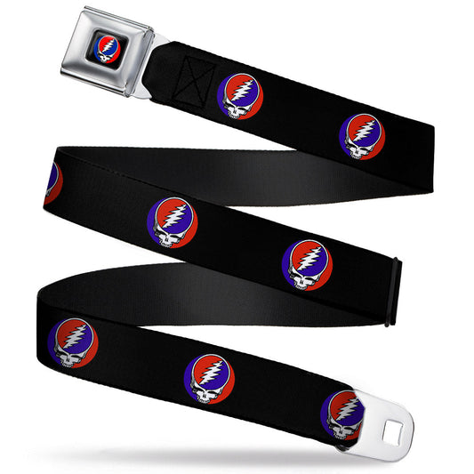 Grateful Dead Steal Your Face Black Seatbelt Belt