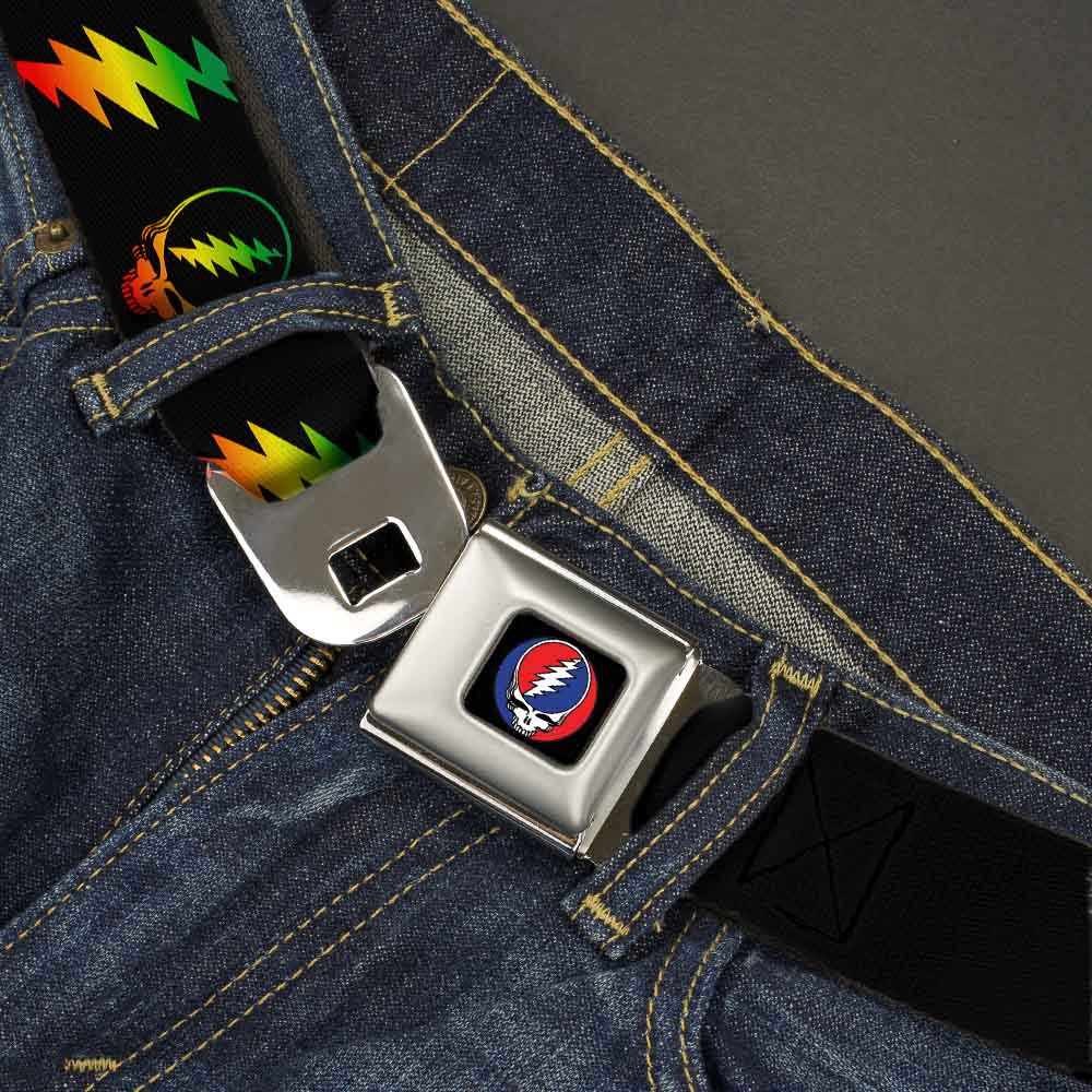 Grateful Dead Steal Your Face Black Seatbelt Belt