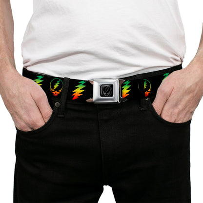 Grateful Dead Steal Your Face Black Seatbelt Belt