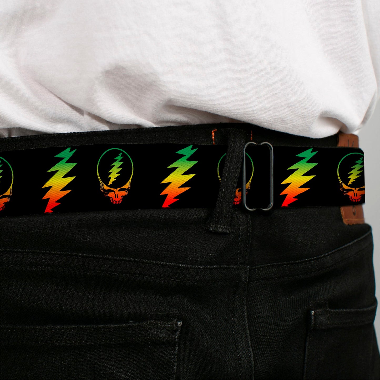 Grateful Dead Steal Your Face Black Seatbelt Belt