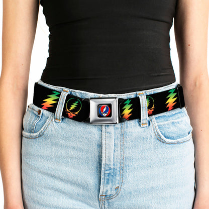 Grateful Dead Steal Your Face Black Seatbelt Belt