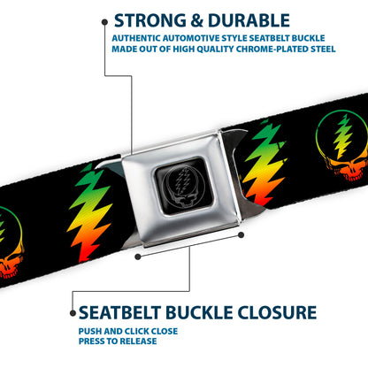 Grateful Dead Steal Your Face Black Seatbelt Belt