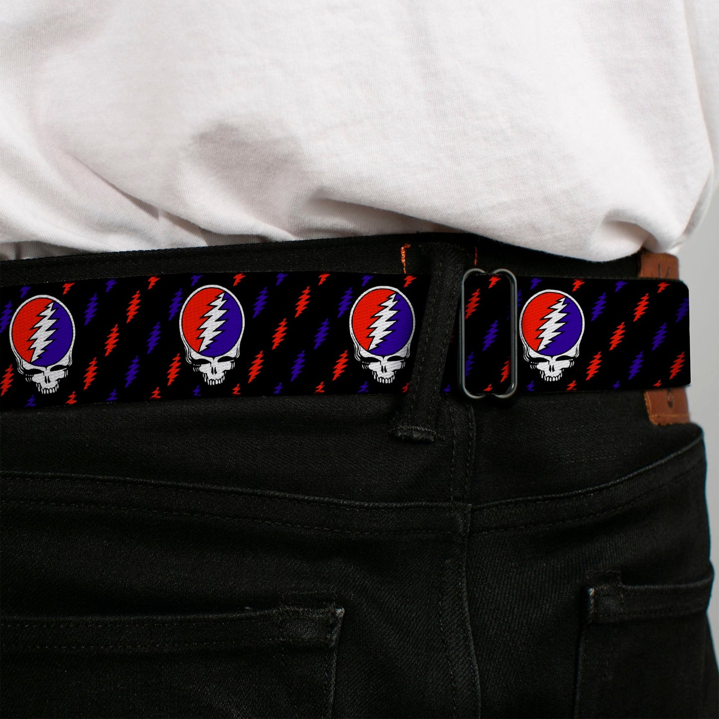 Grateful Dead Steal Your Face Lightning Bolt Seatbelt Belt