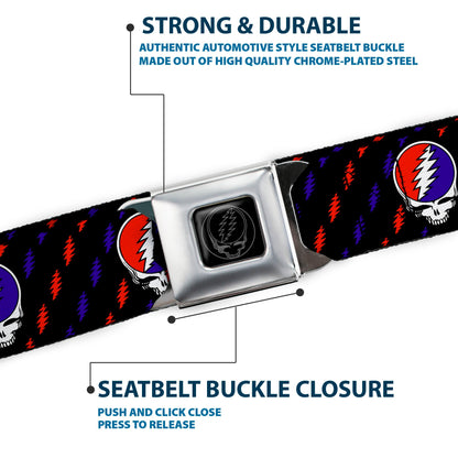 Grateful Dead Steal Your Face Lightning Bolt Seatbelt Belt