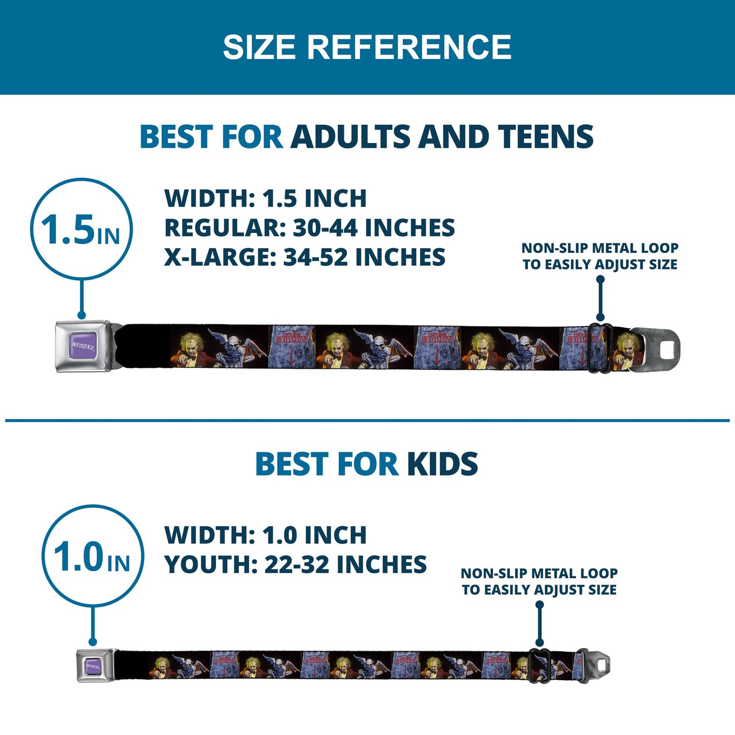 Beetlejuice Graveyard Gargoyle Seatbelt Belt