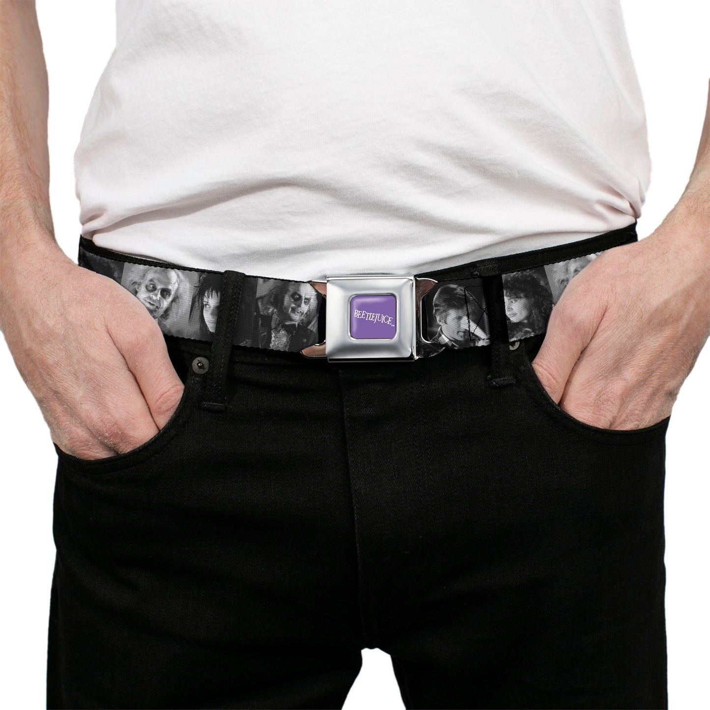 Beetlejuice Text Logo Full Color Seatbelt Belt