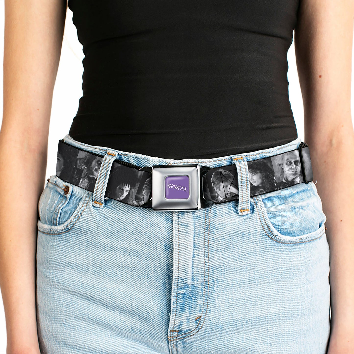 Beetlejuice Text Logo Full Color Seatbelt Belt
