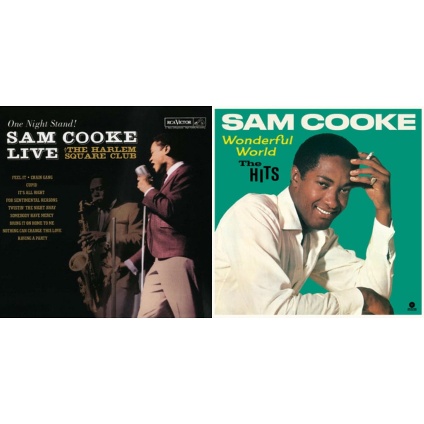 Sam Cooke - Wonderfull World - The Hits & Live At The Harlem Square Club (180G) - LP Vinyl Bundle
