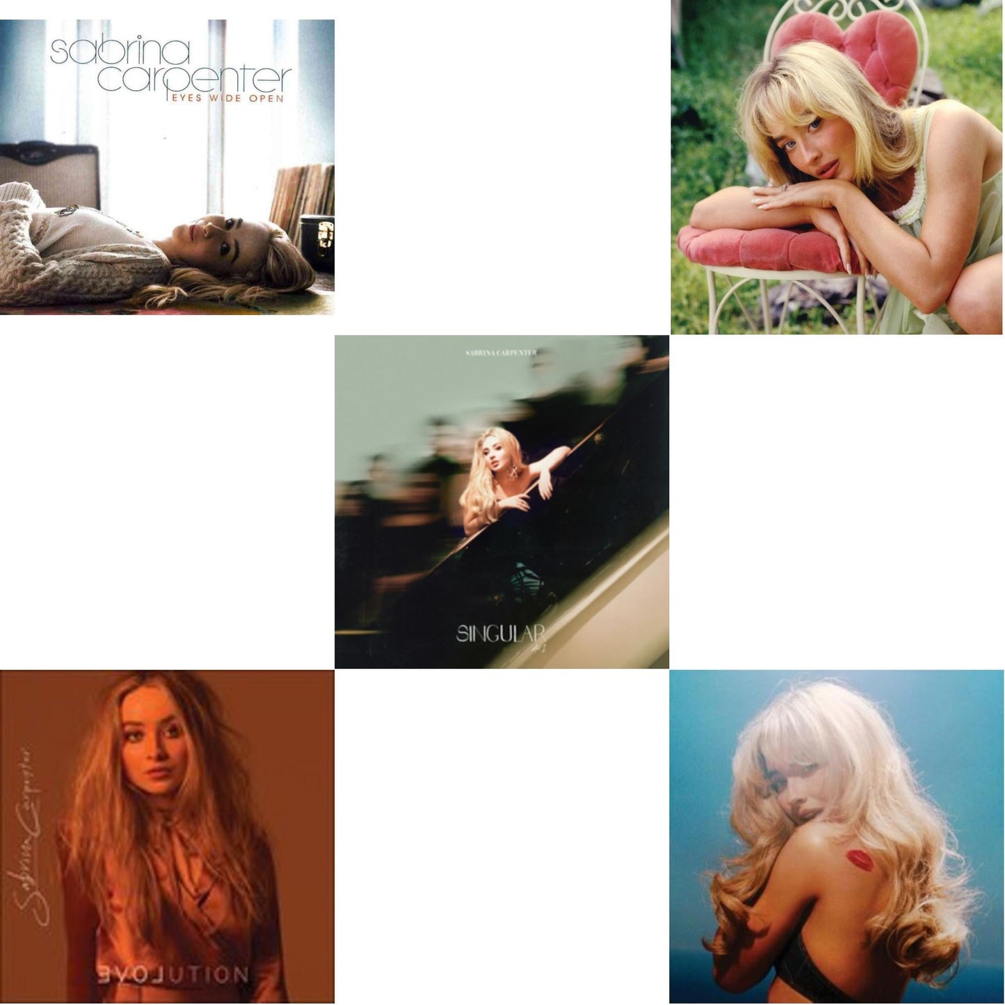 Sabrina Carpenter - Eyes Wide Open & Evolution & Singular: Act I & Short N Sweet (Alternate Cover) & Short N Sweet (X) (Deluxe Edition) - CD Bundle