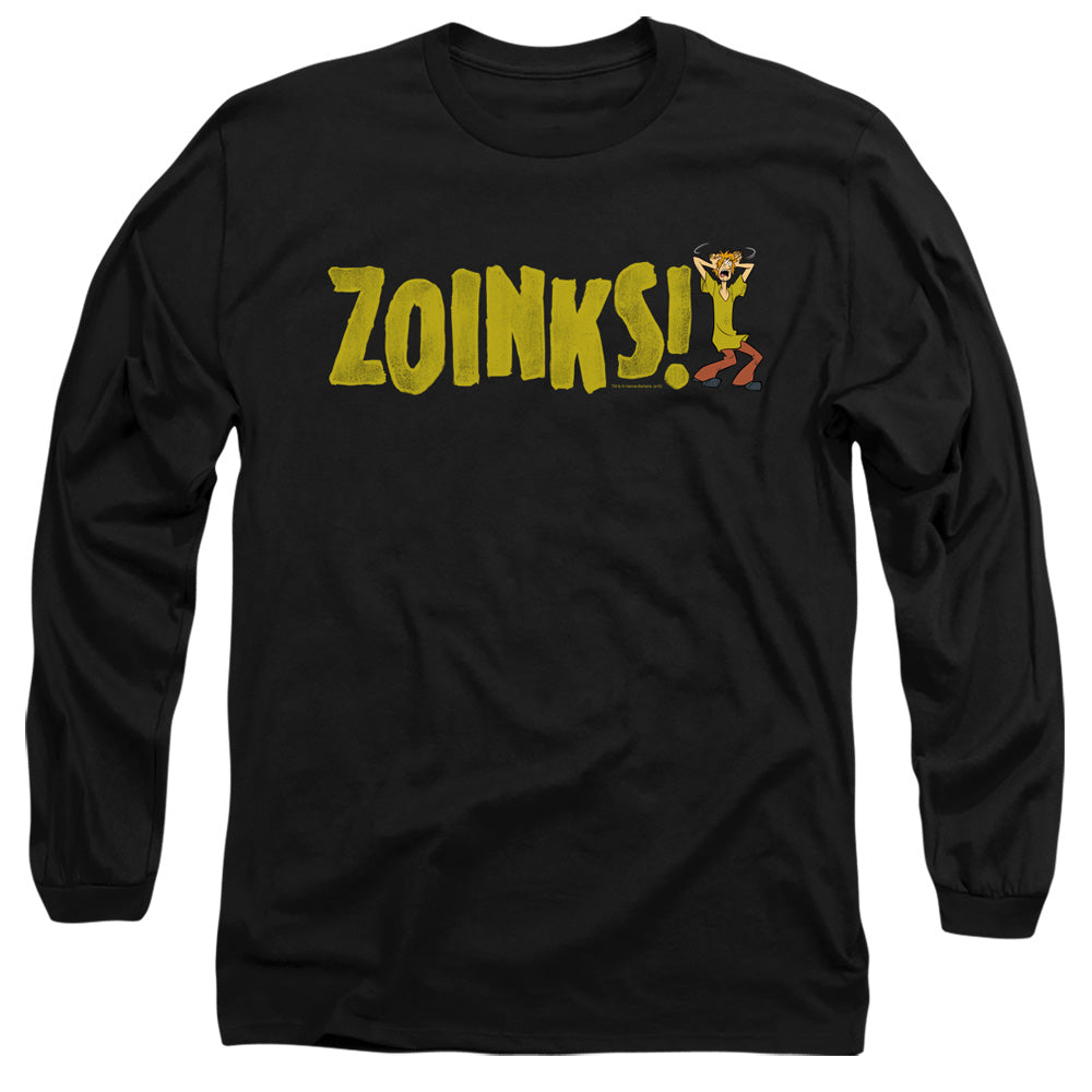 Scooby Doo Zoinks Mens Long Sleeve Shirt Black Officially Licensed Officially Licensed