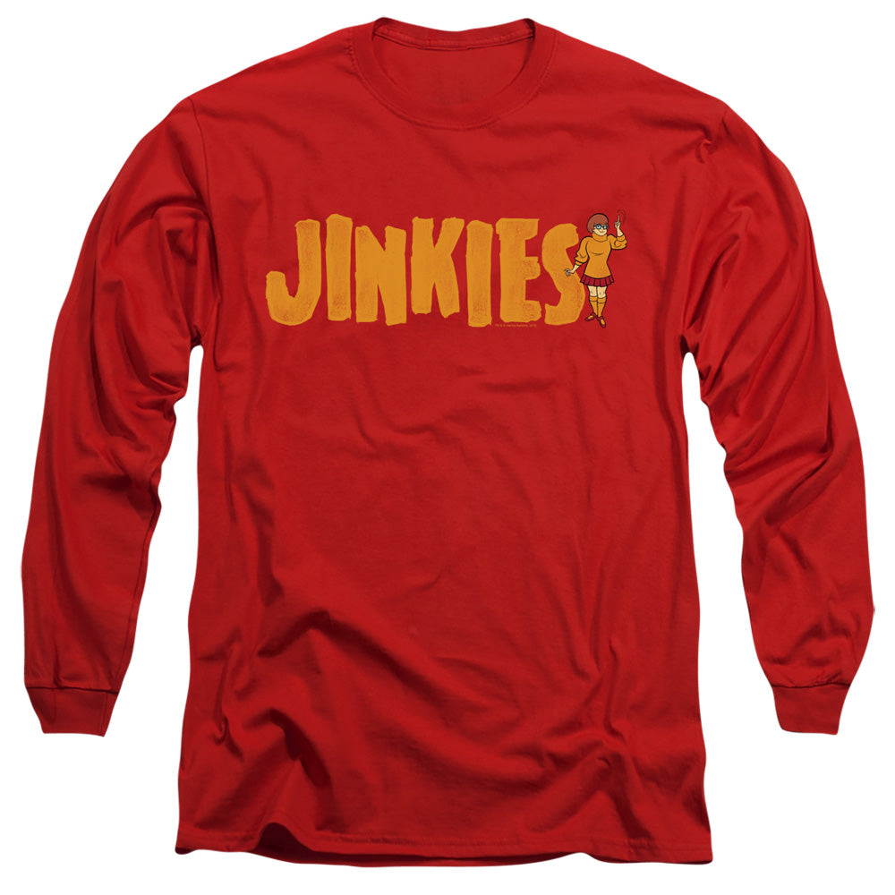 Scooby Doo Jinkies Mens Long Sleeve Shirt Red Officially Licensed Officially Licensed