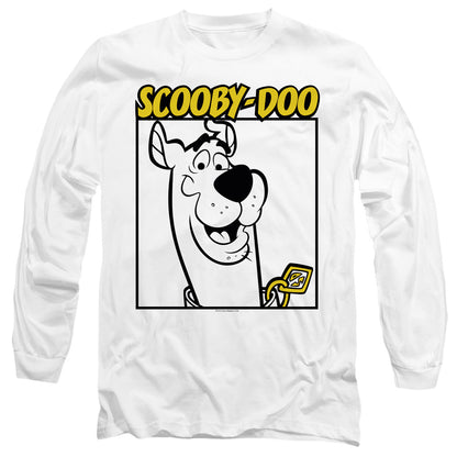 Scooby Doo Scooby Square Mens Long Sleeve Shirt White Officially Licensed Officially Licensed