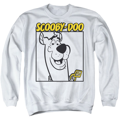 Scooby Doo Scooby Square Mens Crewneck Sweatshirt White Officially Licensed