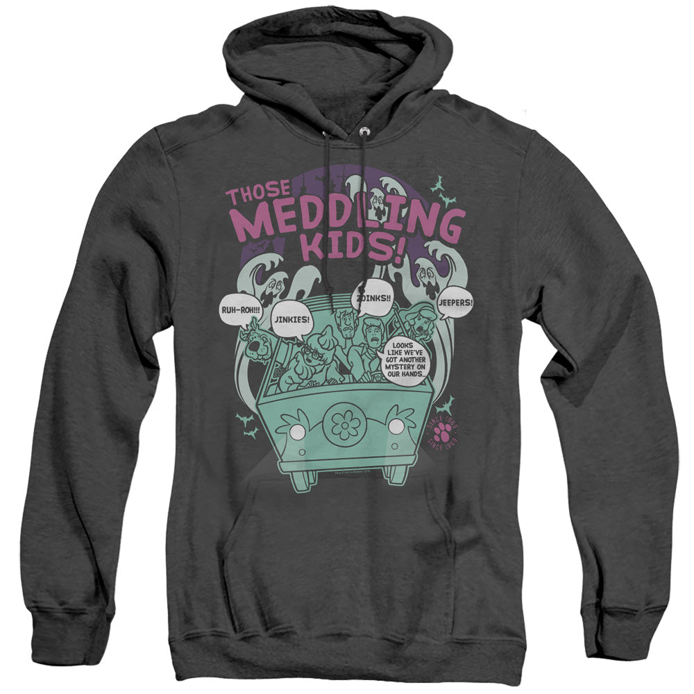 Scooby Doo Meddling Since 1969 Heather Mens Hoodie Black Officially Licensed