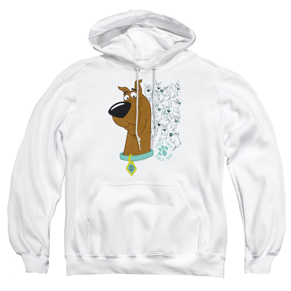 Scooby Doo Evolution Of Scooby Doo Mens Hoodie White Officially Licensed