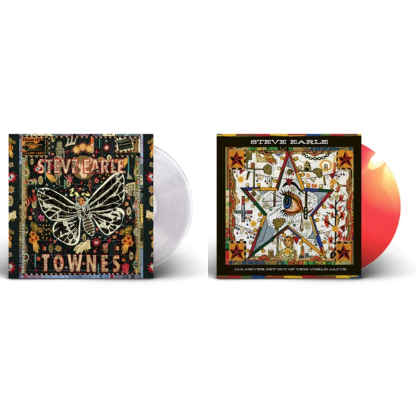 Steve Earle - Townes (2LP/Clear Color Vinyl) & I'll Never Get Out Of This World Alive (Orange LP Vinyl)