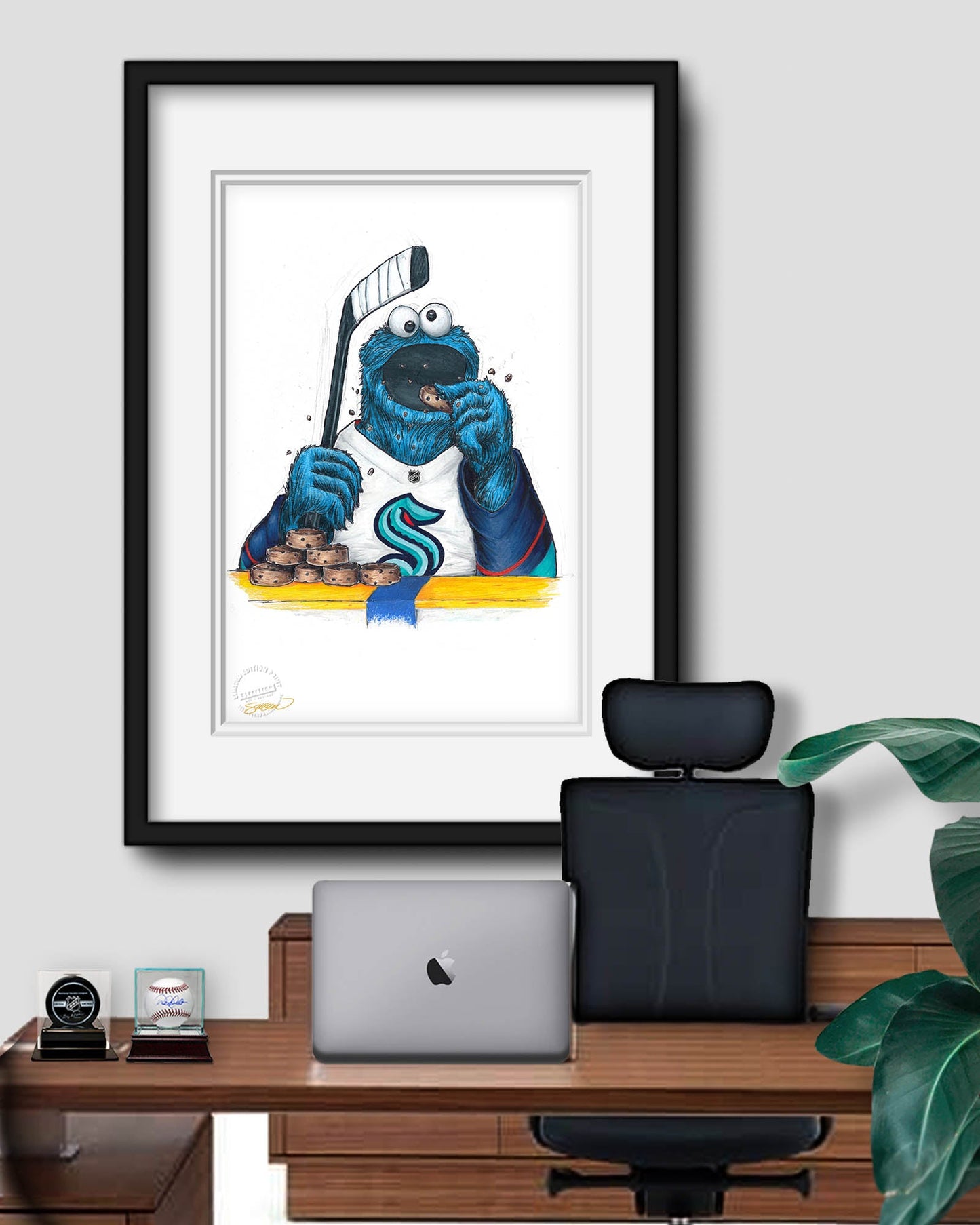 Cookie Monster x NHL Kraken Limited Edition Art Print