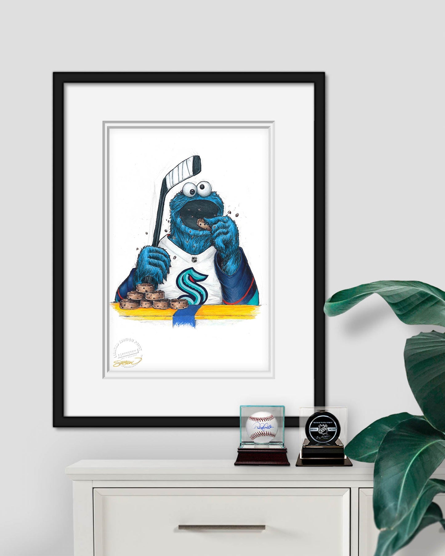 Cookie Monster x NHL Kraken Limited Edition Art Print