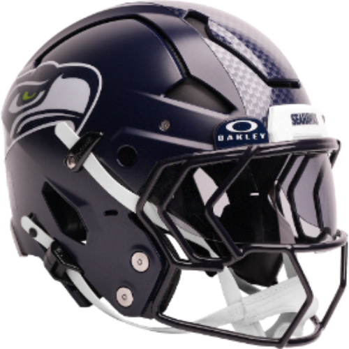 Seattle Seahawks Full Size Authentic Axiom Football Helmet Matte Navy - NFL