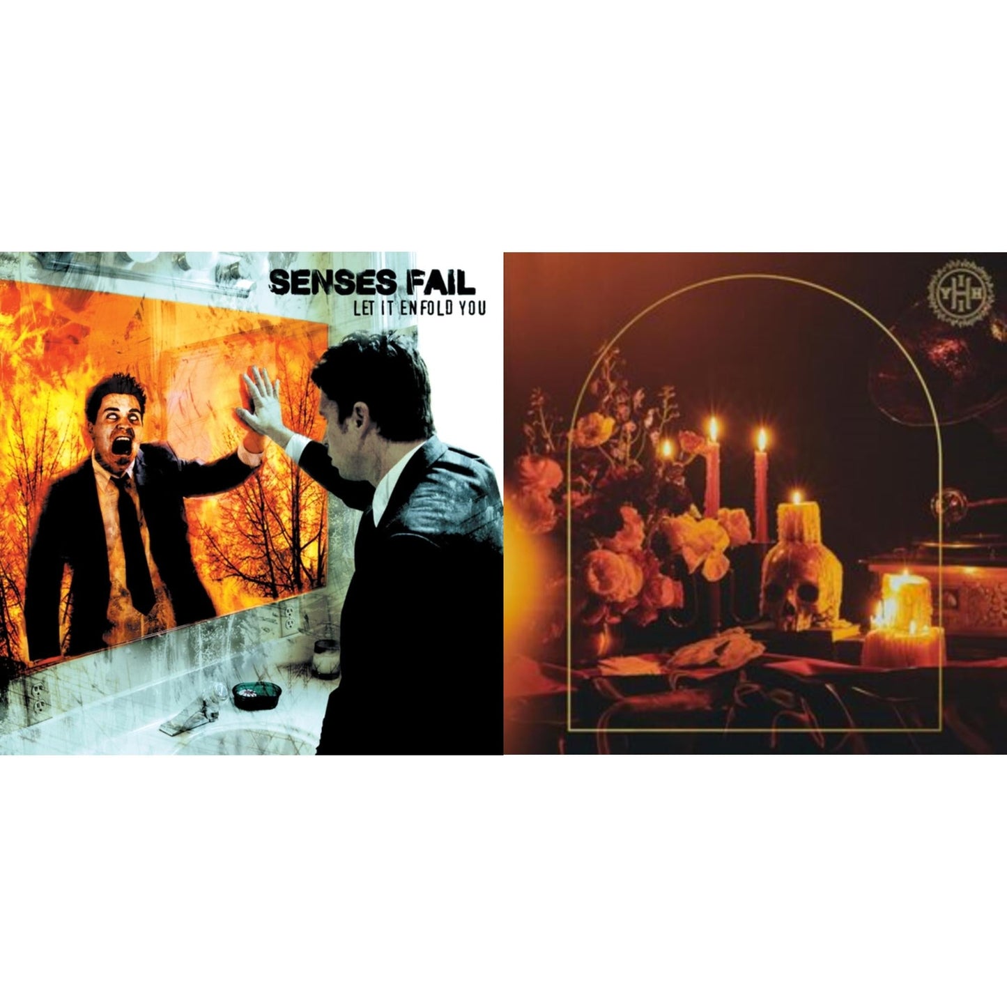 Senses Fail - Let It Enfold You (X) & Hell Is In Your Head (Pink LP Vinyl/White A-Side/Bside Heavy White Splatter LP Vinyl) (Ten Band One Cause)