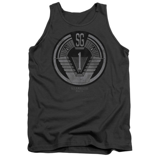 Sg1 Team Badge Mens Tank Top Shirt Charcoal