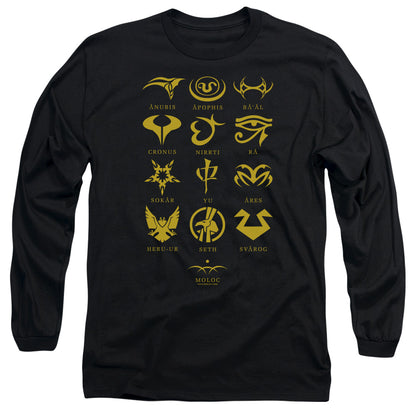 Sg1 Goauld Characters Mens Long Sleeve Shirt Black Officially Licensed
