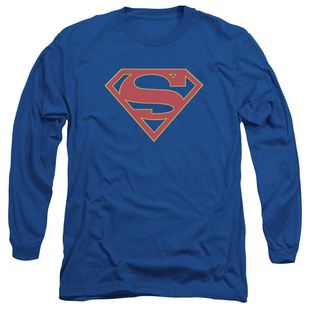 Supergirl Logo Mens Long Sleeve Shirt Royal Officially Licensed