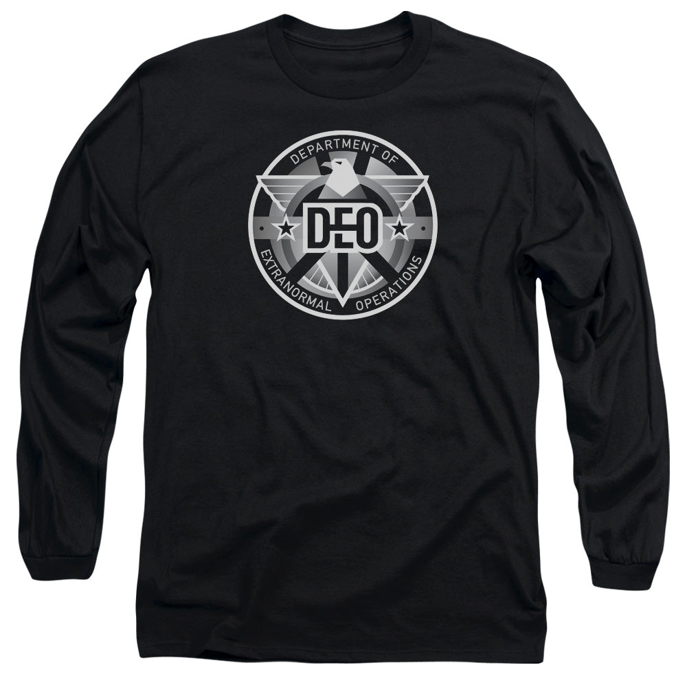 Supergirl Deo Mens Long Sleeve Shirt Black Officially Licensed