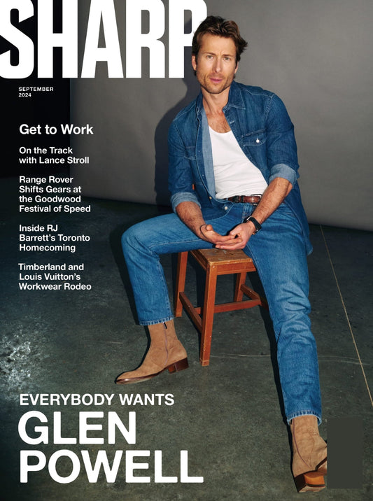 Sharp Magazine - September 2024: Breakout Star Of Twisters & Hit Man Glen Powell Talks Rise To The Top, On The Track With Lance Stroll, Range Rover Shifts Gears, RJ Barrett's Toronto Homecoming & More