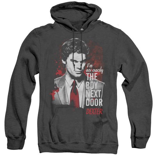 Dexter Boy Next Door Heather Mens Hoodie Black Officially Licensed