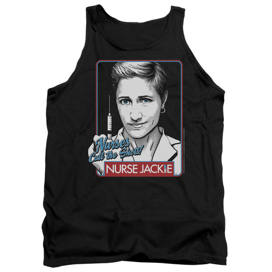 Nurse Jackie Nurses Call The Shots Mens Tank Top Shirt Black