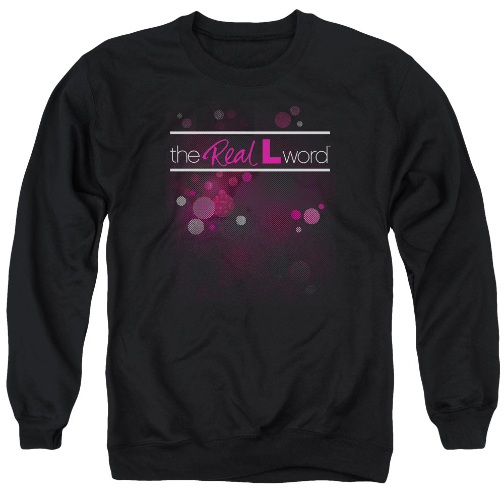 Real L Word Flashy Logo Mens Crewneck Sweatshirt Black