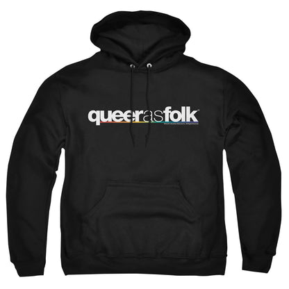 Queer As Folk Logo Mens Hoodie Black Officially Licensed