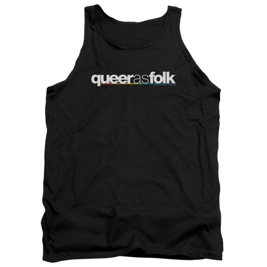 Queer As Folk Logo Mens Tank Top Shirt Black