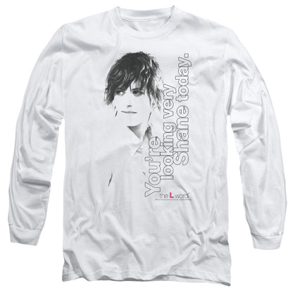 The L Word Looking Shane Today Mens Long Sleeve Shirt White Officially Licensed