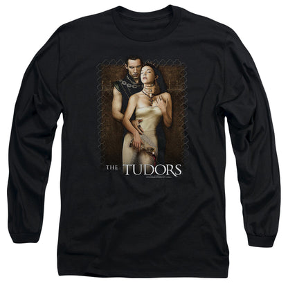Tudors Spilt Wine Mens Long Sleeve Shirt Black Officially Licensed