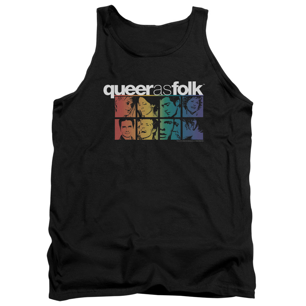 Queer As Folk Cast Mens Tank Top Shirt Black