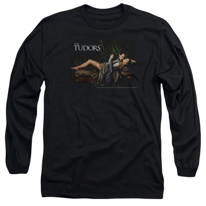 Tudors The King And His Queen Mens Long Sleeve Shirt Black Officially Licensed