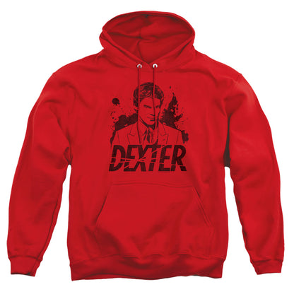 Dexter Splatter Dex Mens Hoodie Red Officially Licensed