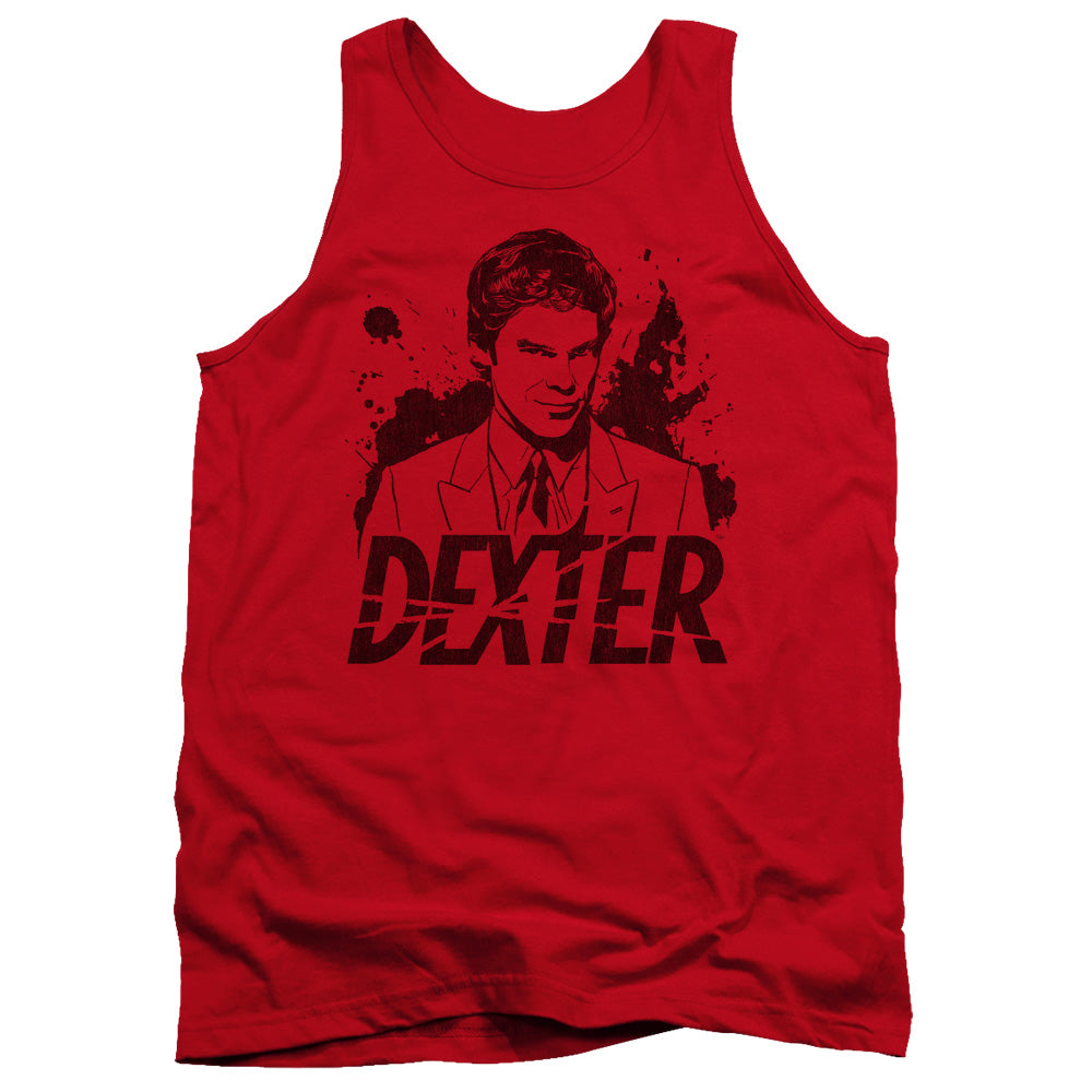 Dexter Splatter Dex Mens Tank Top Shirt Red