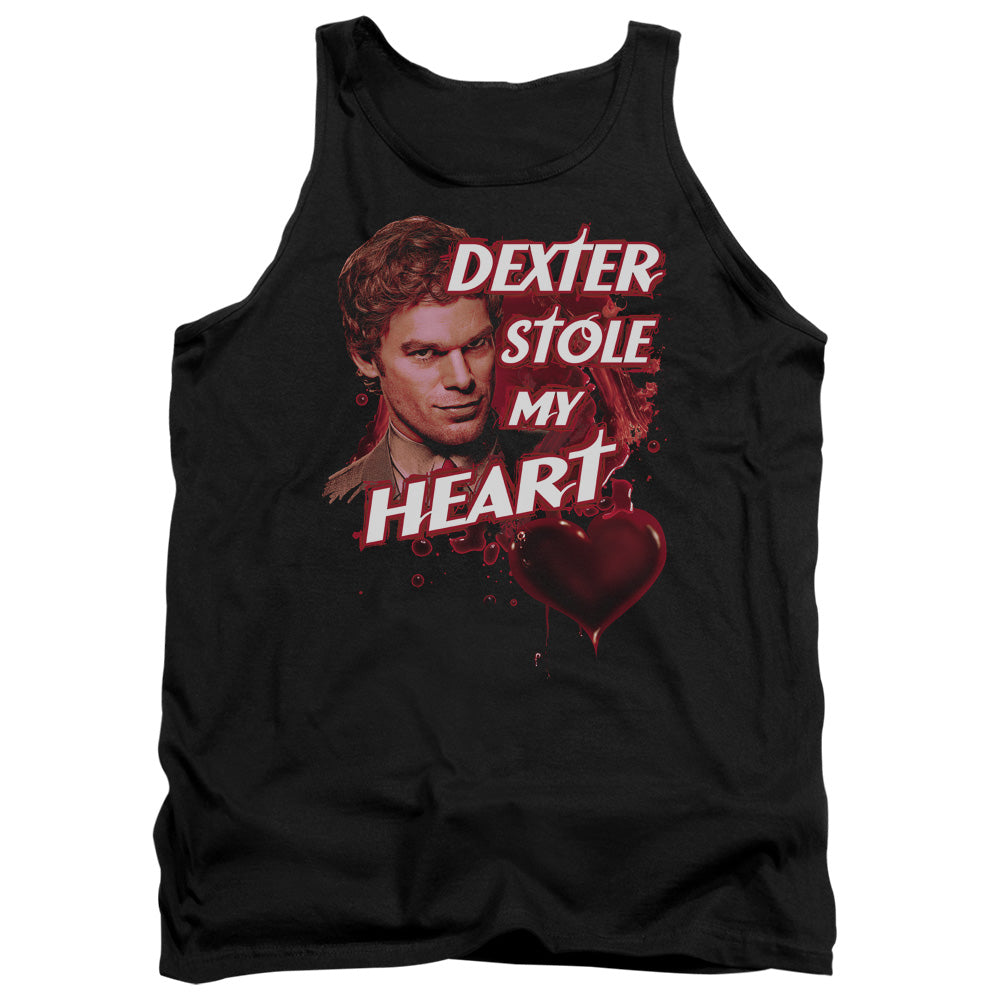 Dexter Bloody Heart Mens Tank Top Shirt Black Officially Licensed