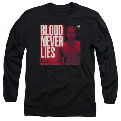 Dexter Cover Mens Long Sleeve Shirt Black Officially Licensed