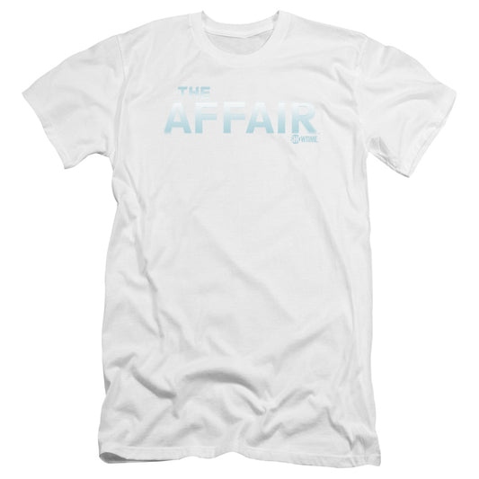 Affair Logo Premium Bella Canvas Slim Fit Mens T Shirt White